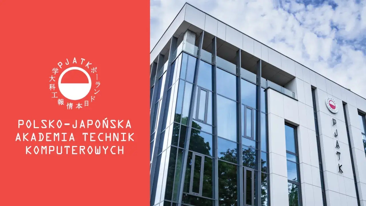Polsko-Japońska Akademia Technik Komputerowych oferuje ciekawe kierunki studiów dla niezdecydowanych. Nowoczesny budynek uczelni.